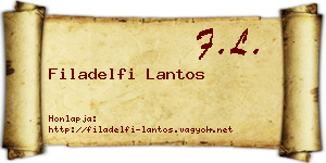 Filadelfi Lantos névjegykártya